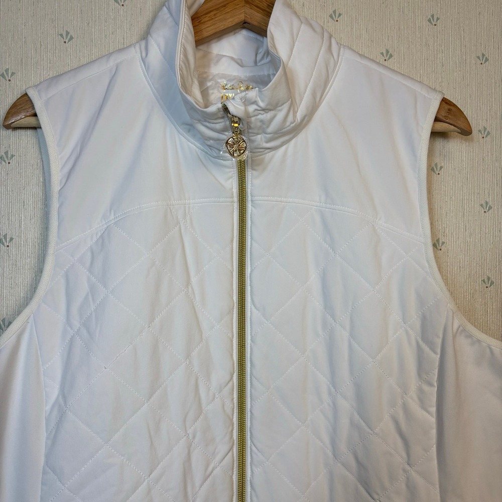 Lilly Pulitzer Luxletic Beverly Vest Size XL Resort White Travel Golf Casual NWT - Picture 6 of 12